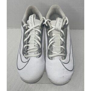 Nike Vapor Edge Edge Shark 2 Youth White/Silver Cleats SZ 4Y Football